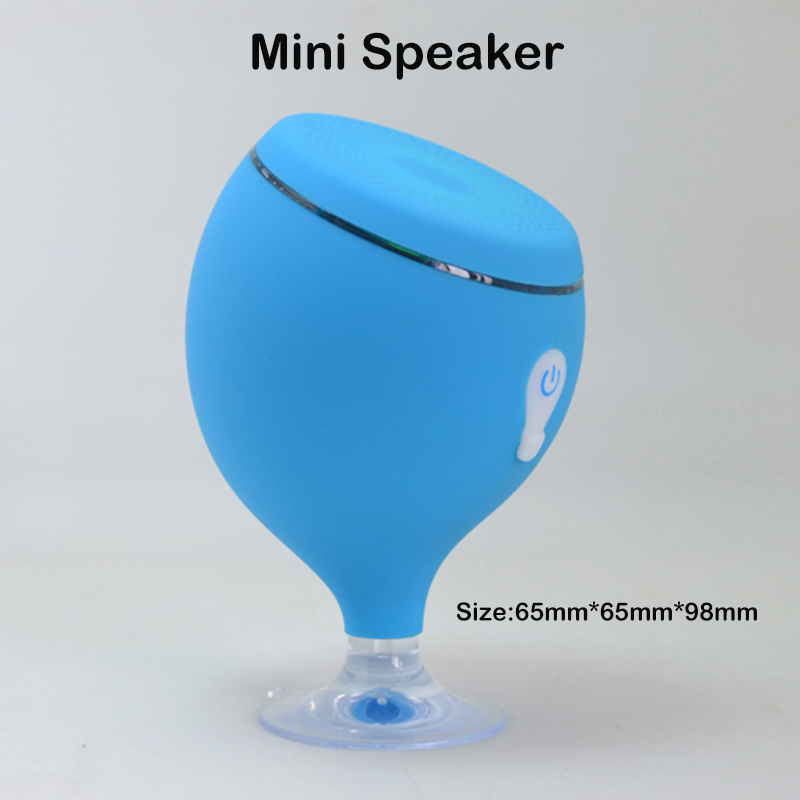 S6 Mini IPX6 Waterproof Wireless Speaker Portable Swimming Sucker Speaker Phone Holder With Colorful Light