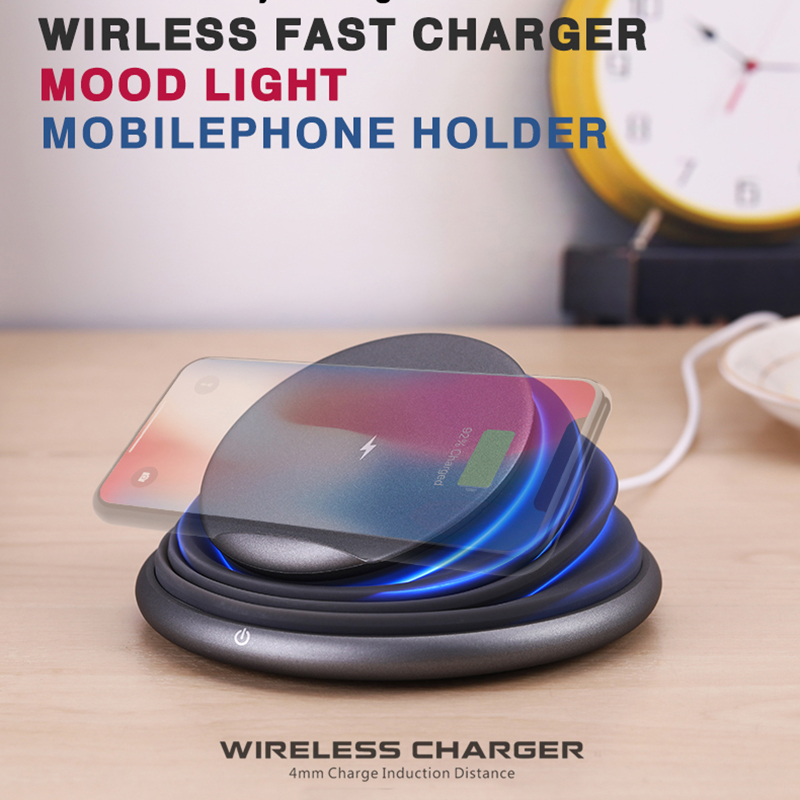 Wireless Fast Charger Mood Light Mobilephone Holder