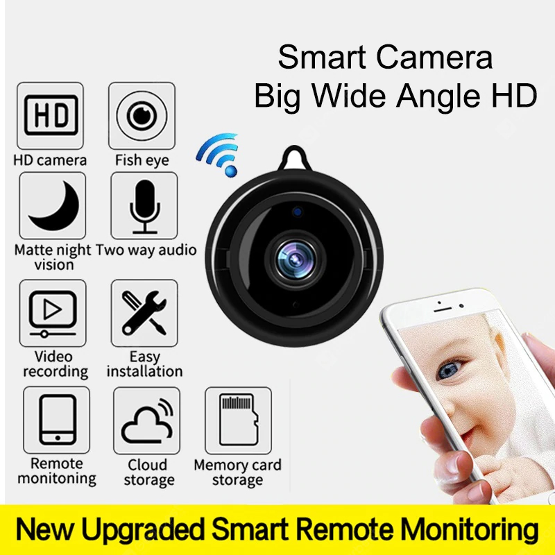 Video Surveillance Camera Wireless Night Vision Smart Home Security IP Cameras Motion Detection - Camera